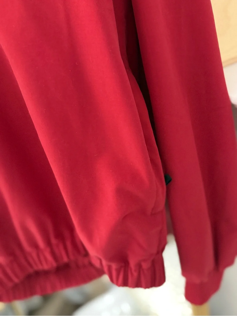 FootJoy Red Golf Jacket with Black Logo Trim